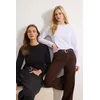 Trendyol Milla ženska majica model Twoaw25Ts00001, crna-bela