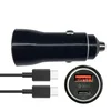 Gembird NPA-AC23 QC3.0 PD auto punjac +kabl,20W 3.6V-6.5V/2.4A, 6.5V-9V/1.67, 9V-12V/1.3A (271)
