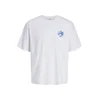 JACK & JONES Majica JORVACATION  modra / bela
