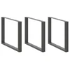 Noge za blagovaonski stol U-oblik 3 kom antracit 100 x (72-73) cm čelik