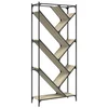 Regal za knjige boja hrasta 79 x 30 x 180 cm od drva i metala