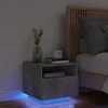 vidaXL vidaXL Nočna omarica z LED lučkami betonsko siva 40x39x37 cm, (20962971)