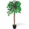 Greatstore Umetno Drevo Fikus v Loncu 110 cm