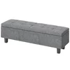 Homestar Klop s shranjevanjem 138x40x45 cm temno siva