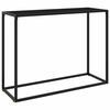 Konzolni stol crni 100 x 35 x 75 cm od kaljenog stakla