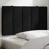 Vidaxl vidaXL Blazina za vzglavje, črna, 90 cm, žamet