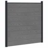 Panel ograde WPC i aluminij Siva