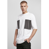 Large double pocket T-shirt white/asphalt