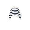 MANGO TEEN Pulover Naval mornarska/pegasto bela