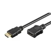 Podaljšek HDMI 2.0 Premium High Speed - moški–ženski, 2 m, pozlačeni priključki, črn - razprodaja