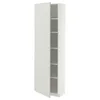METOD Visoki element s policama, bela/Aspudden svetlosiva, 60x37x200 cm