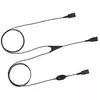 Jabra Improved QD supervisor cord or ‘Y cord’ - fit in between the headset cable and the telephone connection cable to allow two headsets to fit to one phone for training or conferencing purposes - with Mut (8800-02-01)