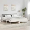 Okvir kreveta s uzglavljem Bijela i svijetlosiva 200 x 200 cm