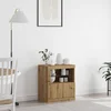 LED komoda Smeđa 60,5 x 37 x 67 cm Konstruirano drvo