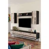 Hanah Home TV komoda Ilay, antracit / travertin / srebrna
