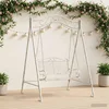 vidaXL Okvir za gugalnico Antik bela 113 x 121,5 x 168 cm Jeklo