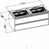 Nord produkt KOPALNIŠKA OMARICA Z UMIVALNIKOM KRIS 120 CM, BELA POLSIJAJ