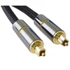 PremiumCord Optični zvočni kabel Toslink, OD: 7 mm, zlata kovinska zasnova + najlon 3 m