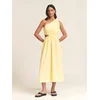 St MRLO Obleka AMILE MIDI DRESS rumena