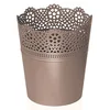 Saksija čipka lace okrugla fi 18cm mocca