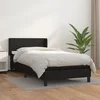 vidaXL Box spring postelja z vzmetnico črn 90x190 cm umetno usnje
