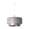 Duolla - Luster na sajli NANTES 1xE27/15W/230V prečnik 45 cm srebrni/bakarni