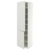 METOD Visoki element s policama/2 vrata, bela/Aspudden svetlosiva, 60x60x220 cm