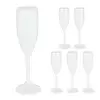 Northix Set 6 plastičnih kozarcev za šampanjec 180 ml prozorni