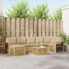 Set vanjskih sofa 8 pcs Bijela i bež 59 x 59 x 37 cm Poliester