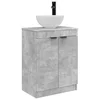 Kupaonski umivaonik s sudoperom Betonska siva 54 x 35 x 83 cm