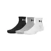 Under Armour čarape Performance Cotton quarter, 3 para, crna-siva-bela