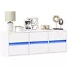 Zidni TV ormarić s LED svjetlima bijeli 130x31x45 cm