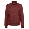 Womens Diamond Quilt Nylon Jacket Burgundy