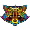 Drvene puzzle - Color Raccoon / L KP21968