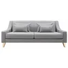 Casa Padrino luxury neoclassic sofa gray/gold 202 x 94 x H. 85 cm - Living room sofa - Hotel sofa - Living room furniture - Hotel furniture - Luxury furniture - Neoclassic furniture