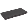 Vidaxl Stenska polica temno siva 60x30x4 cm obdelana trdna hrastovina