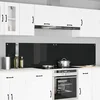 Kuhinjski zid 2 pcs Crna 110 x 50 cm Staklo otporno na udarce