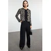 Trendyol Brown Leopard Patterned Knitted Cardigan