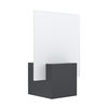 Eglo Adamello spoljna zidna lampa/1, led, 6w, ip44, liveni aluminijum/crna/staklo/bela