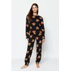 Trendyol Black 100% Cotton Teddy Bear Patterned T-shirt-Jogger Knitted Pajamas Set
