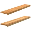Prozorske klupice 2 kom svijetlosmeđe 110x20x2 cm masivne hrast