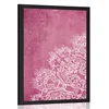 Plakat elementi rožaste Mandale - 40x60 black
