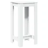 Vidaxl Barska miza bela 51x50x103,5 cm inženirski les