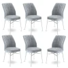 Hanah Home Set stolica Flex, 45x93x42 cm, 6 komada, Sivo-bele