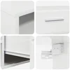 Set TV komoda FLORIN 3 pcs Visoki sjaj bijela Konstruirano drvo