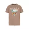 GUESS Majica TIGER SPIRIT bež / brokat / smaragd / oranžna