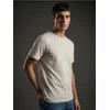Sinsay - Pamučna slim fit majica kratkih rukava - nude