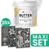 Reliefna pasta ARTMIE BUTTER + set šablon za slikanje FOLK ART motiv - 26 kosov