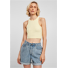Womens T-shirt Cropped Rib Top soft yellow