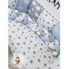 Bubamara 037 Pletenica za krevetac Trostruka, 120 cm, Siva